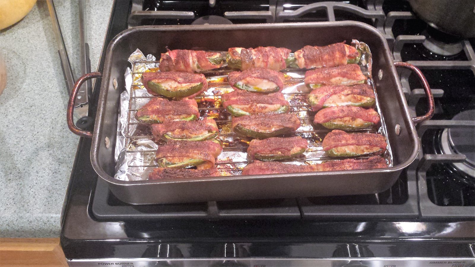 Armadillo Eggs right out of the oven.