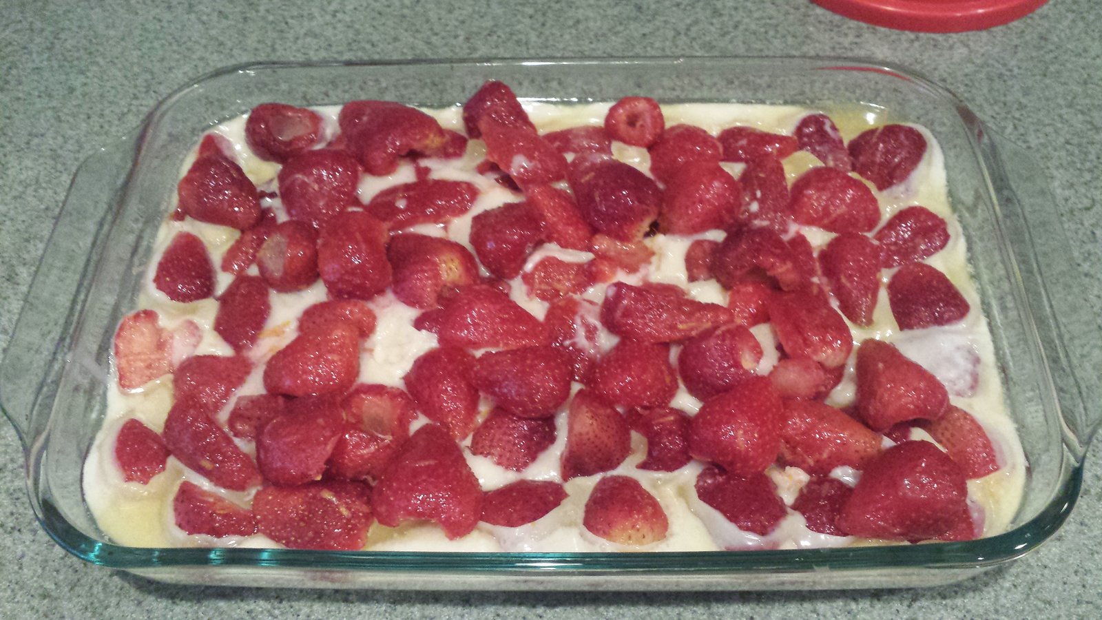 Strawberries-added-to-butter-and-batter