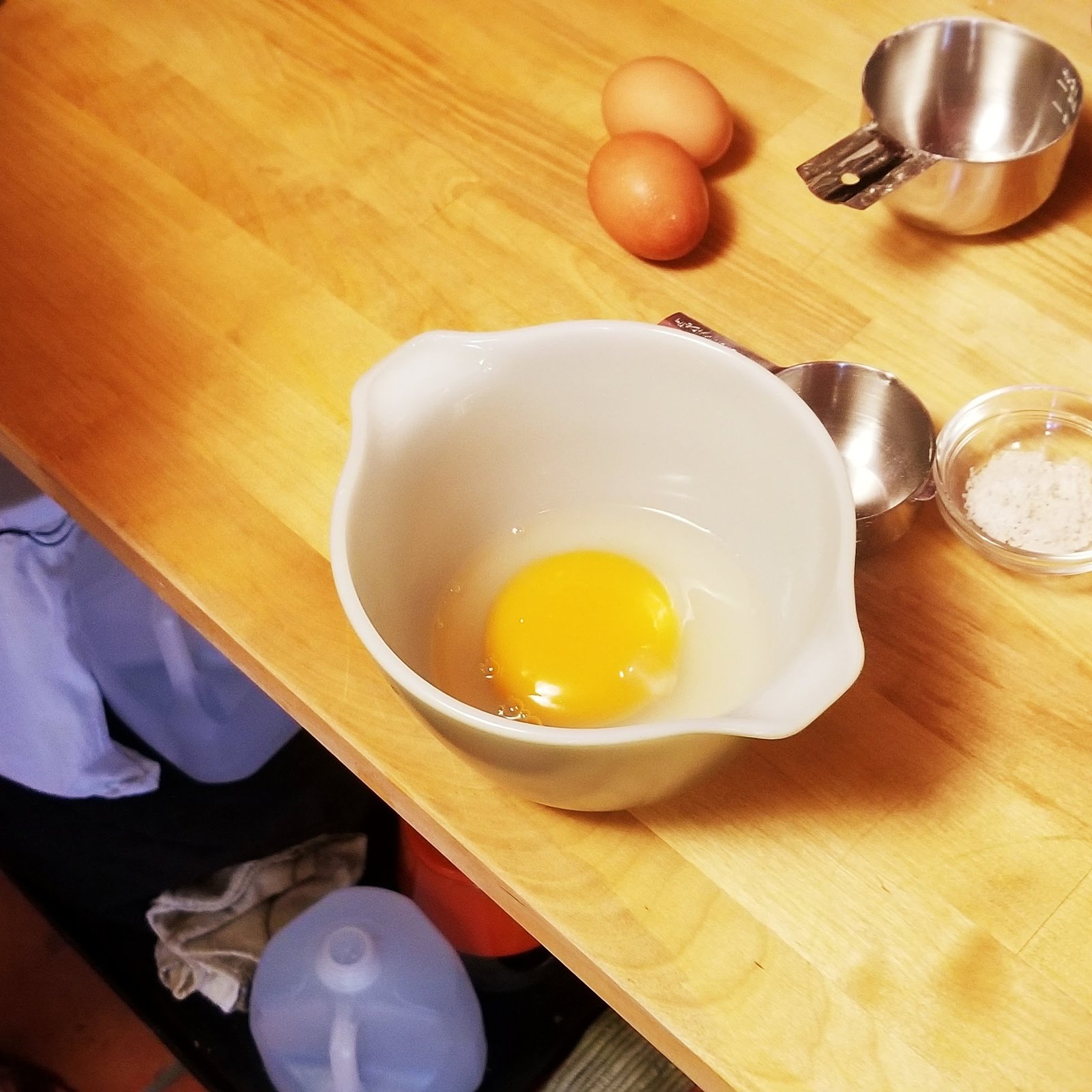 Goose egg in a bowl