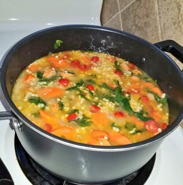 A picture of Italian Wedding Soup cooking