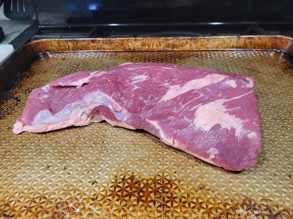 Tri-Tip before grilling or adding any spices.