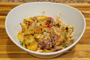 A bowl of the Spicy Italian Chicken and Potatoes ready to enjoy.