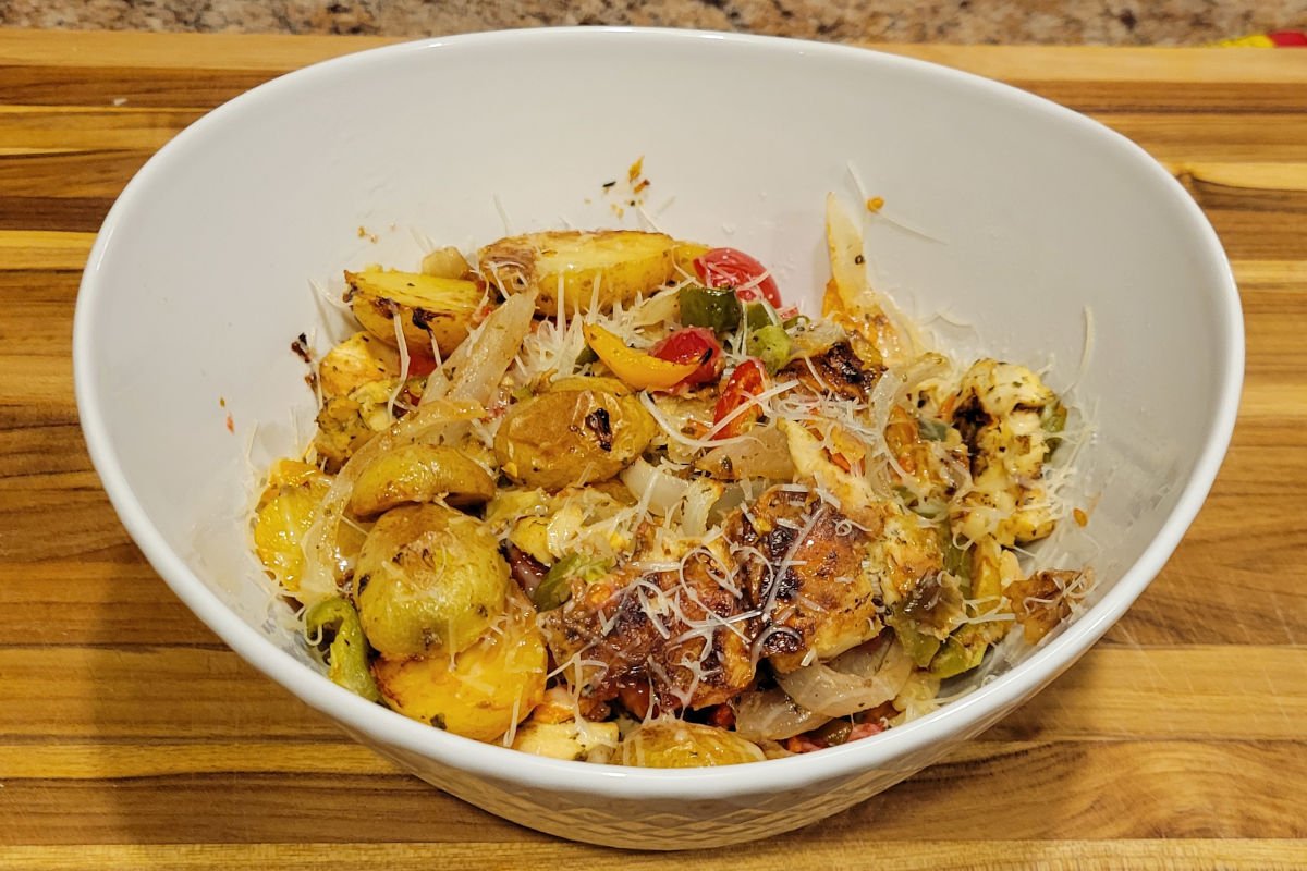 A bowl of Spicy Italian Chicken & Potatoes